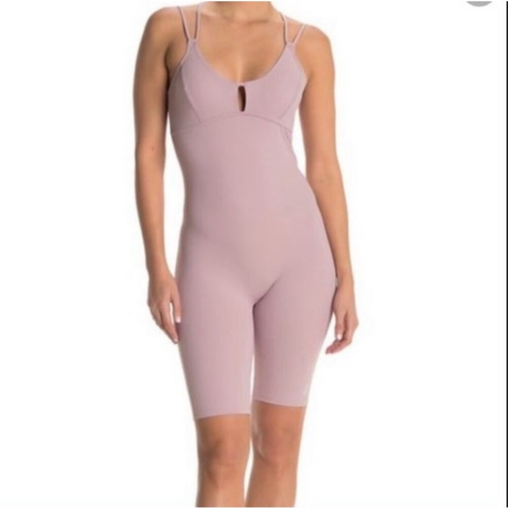 Free People Bodysuit Women’s M Glow ONEPIECE Romper Jumpsuit Biker Shorts